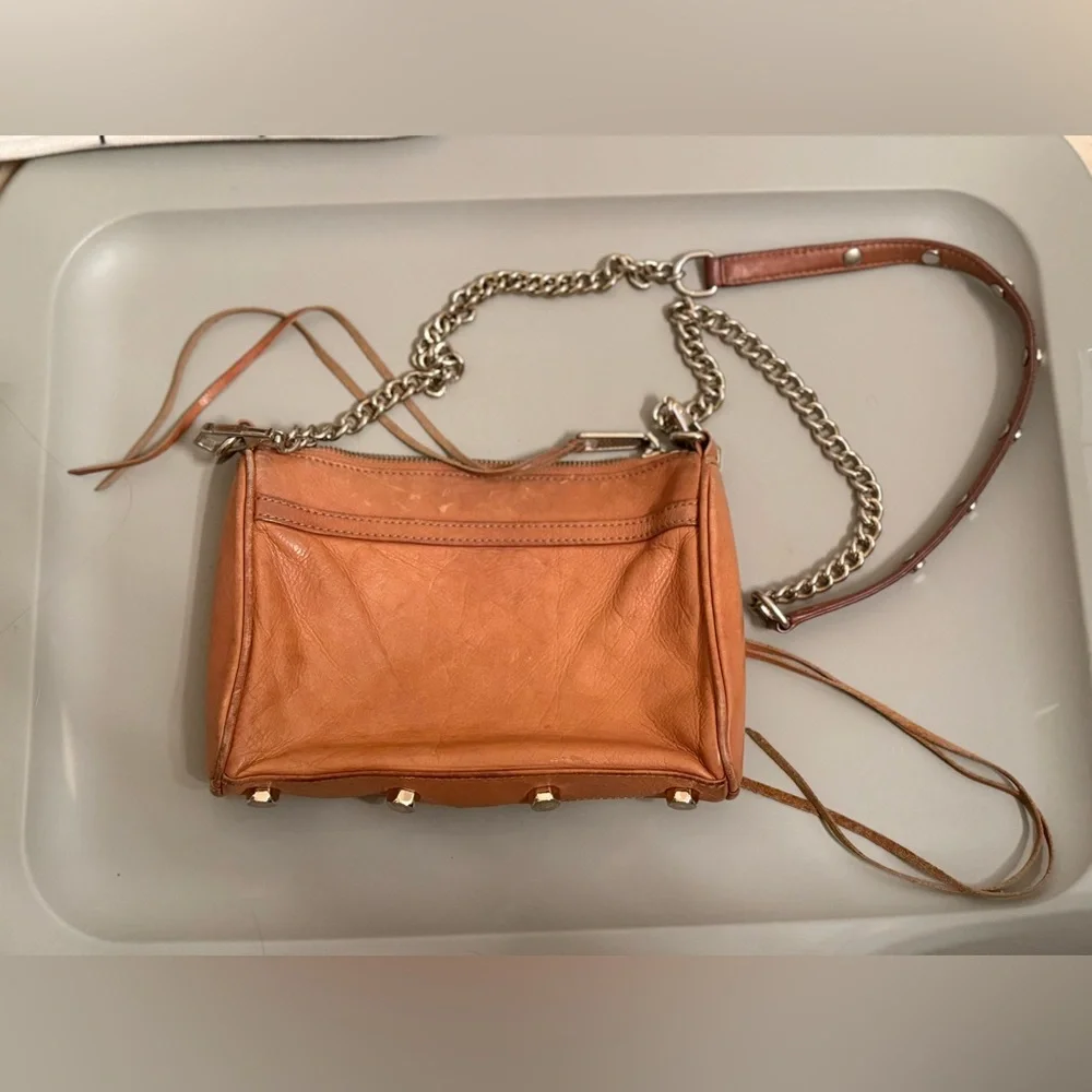 Rebecca Minkoff Mini MAC Brown Leather Crossbody READ – Broken Zipper - Picture 2 of 6